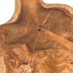 Skye Live Edge Solid Teak Wood Accent Table - Image 4
