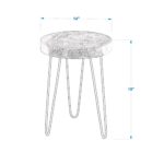 Kai Teak Wood Slab Accent Table with Metal Hairpin Legs - Image 5