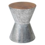 Lupton Solid Wood and Metal Accent Side Table