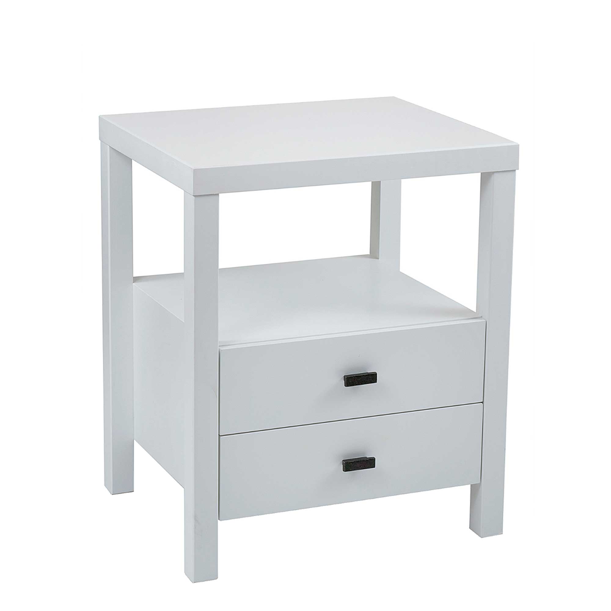TT-VC-HP325-WH_001 Westwood Solid Acacia Wood 2-Drawer Nightstand - Image 1