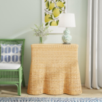 Betty Skirted Handwoven Rattan Console Table