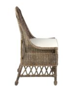 Marietta Curved Back Handwoven Rattan Dining Chair - Image 4