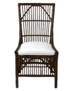 Edie Handwoven Rattan Dining Chair with Cushion, Set of 2 - Image 4