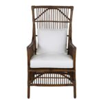 Edie Handwoven Rattan Accent Chair with Cushion - Image 4