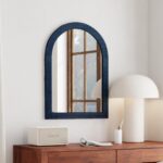 Gia Raffia Wrapped Wall Mirror, 22"