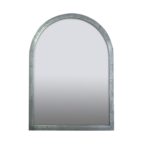 Hera Antiqued Metal Arch Wall Mirror, 24"