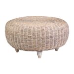 Maya Round Handwoven Abaca Coffee Table