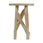 Eli Hand-Carved Solid Wood Side Table with Twig Base - Image 7