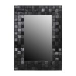 Block Rectangular Recycled Wood Wall Mirror - Image 2