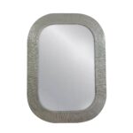 Eva Textured Metal Rectangular Wall Mirror, 26" - Image 2